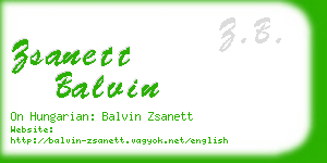 zsanett balvin business card